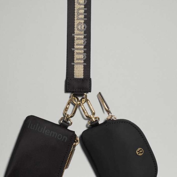 lululemon athletica Accessories - Lululemon Dual Pouch Wristlet
Black / Gold / White Opal